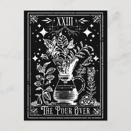 Postale La carte de tarot du café versé (Devant)
