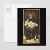 Postale La carte de tarot du Hiérophante (Devant / Derrière)