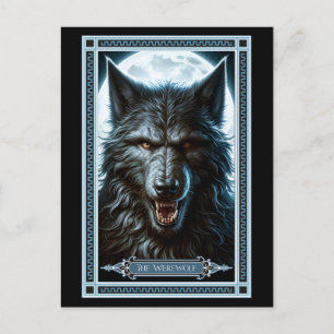 Postale La Carte de Tarot du Loup-Garou
