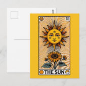 Postale La carte de tarot du Soleil (Devant / Derrière)