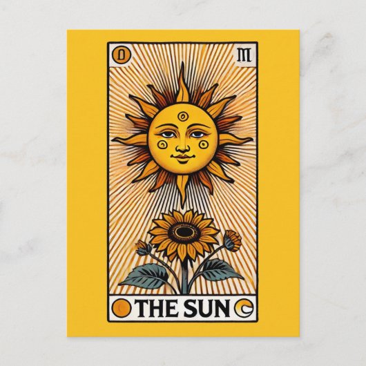 Postale La carte de tarot du Soleil (Devant)