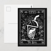 Postale La carte de tarot du thé Boba (Devant / Derrière)
