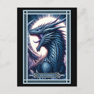 Postale La carte de tarot Godzilla