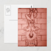 Postale La carte de tarot homme pendu (Devant / Derrière)