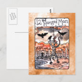 Postale La carte de tarot homme pendu (Devant / Derrière)