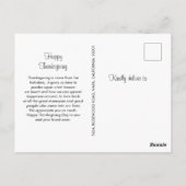 Postale La carte de Thanksgiving Citrouille Spice & Everyt (Dos)