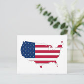 Postale La carte d'ensemble des Etats-Unis remplie de (Debout devant)