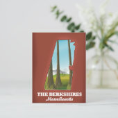 Postale La carte des Berkshires Massachusetts (Debout devant)