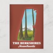 Postale La carte des Berkshires Massachusetts (Devant)