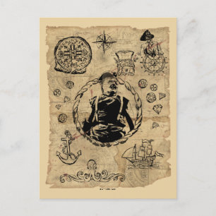 Postale La carte des bijoux des Goonies