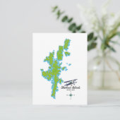 Postale La carte des îles Shetland (Debout devant)
