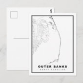 Postale La carte des Outer Banks (Devant / Derrière)
