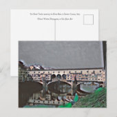 Postale La carte du Ponte Vecchio (Devant / Derrière)