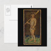 Postale La carte fou Tarot (Devant / Derrière)