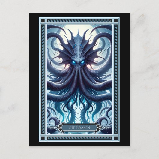 Postale La carte Kraken Tarot (Devant)