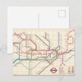 Postale La carte métro de Londres (Devant / Derrière)