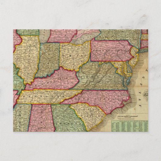 Postale La carte nationale de Mitchell de la République am (Devant)