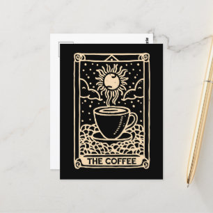 Postale La carte tarot café sombre académicien