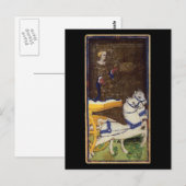 Postale La carte Tarot Chariot (Devant / Derrière)
