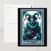 Postale La carte Tarot Clown (Devant / Derrière)