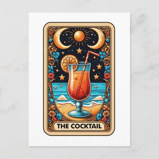 Postale La Carte Tarot Cocktail (Devant)