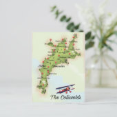 Postale La carte vintage des Cotswolds (Debout devant)