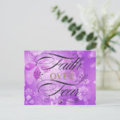 Postale La foi au-dessus de la peur, carte violette (Debout devant)