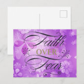 Postale La foi au-dessus de la peur, carte violette (Devant / Derrière)
