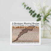 Postale La Grande Carte de recette de Martini de blague de (Debout devant)