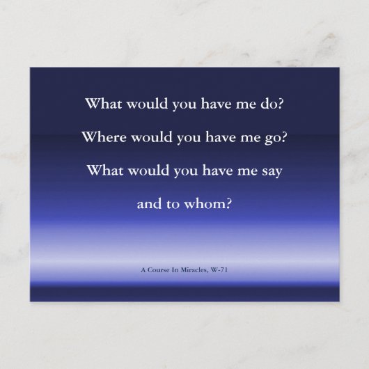 Postale La Guidance de Dieu | Un cours en miracles carte p (Devant)