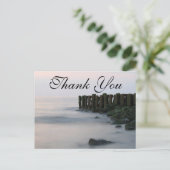 Postale La jetée rustique sur la plage | CARTE DE REMERCIE (Debout devant)