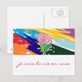 Postale La La luttent la carte rose d'en (Devant / Derrière)