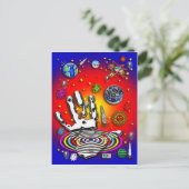 Postale La main de l'humanité dans l'espace II Carte posta (Debout devant)
