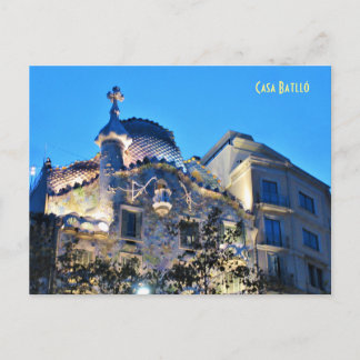 Postale La "Maison du Dragon" de Gaudi à Barcelone Carte p