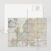 Postale La nouvelle carte de l'Europe de Wallis (Devant / Derrière)