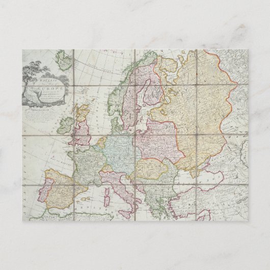 Postale La nouvelle carte de l'Europe de Wallis (Devant)