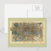 Postale La nouvelle carte de Londres de Smith 1860 (Devant / Derrière)