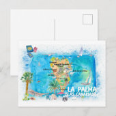 Postale La Palma Islas Canaria Carte de voyage (Devant / Derrière)