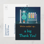 Postale Laboratoire des sciences Carte de remerciements d' (Devant / Derrière)