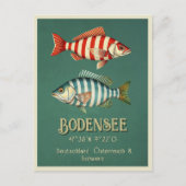 Postale Lac Constance Bodensee Allemagne Poisson Carte pos (Devant)