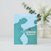 Postale Lac Maracaibo, Venezuela carte de navigation. (Debout devant)