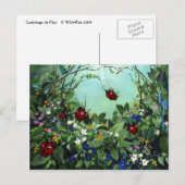 Postale Ladybugs Sur La Carte Post Play (Devant / Derrière)