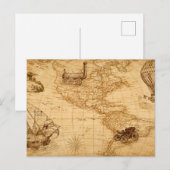 Postale L'ancienne carte des Etats-Unis (Devant / Derrière)