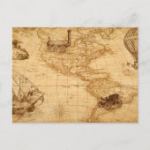 Postale L'ancienne carte des Etats-Unis (Devant)