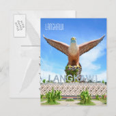 Postale Langkawi Eagle Sculpture Malaisie Carte de voyage (Devant / Derrière)