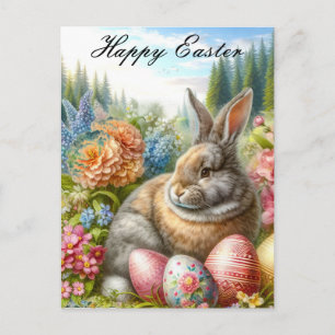 Postale Lapin de Pâques Vintage Carte de vacances