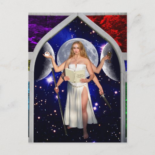 Postale L'art de carte de tarot de prêtresse (Devant)