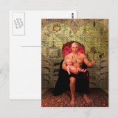 Postale L'art de la carte Tarot Empereur (Devant / Derrière)