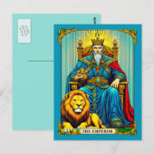Postale L'art de la carte Tarot Empereur (Devant / Derrière)