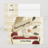 Postale Lasagna Carte de recette du gardien de cuisine ali (Devant / Derrière)